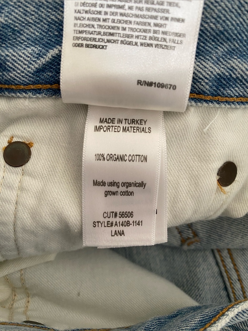 Agolde Lana Straight Leg Riptide Wash Lightly Distressed Jeans Sz 29 NWT - Picture 9 of 15